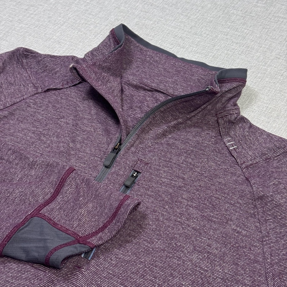 Lululemon Surge Warm 1/2 Zip Performance Pullover Men's Large Purple Athleisure